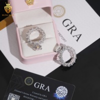 Bague Hip Hop de Luxe en Argent Sterling 925 avec Moissanite VVS Ronde de 13,25 carats, en Stock Local aux États-Unis, Cadeau d'Anniversaire