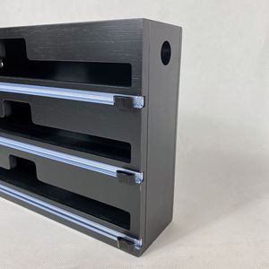 Black <b>Drawer</b> Organizer For Kitchen Storage Multi Function Plastic Wrap Holder 3 Tier With <b>Slide</b> Rails - Product Image 3
