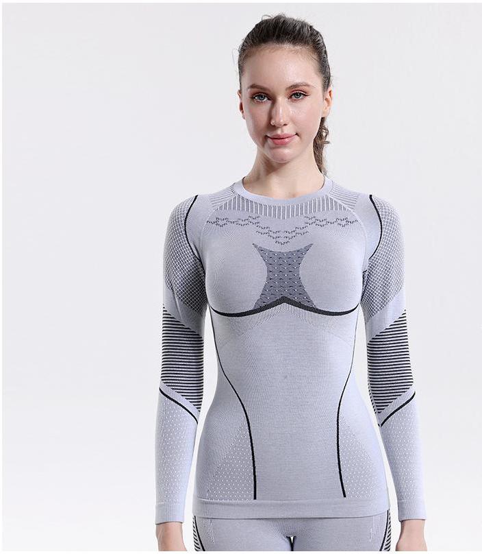9 - Top femme blanc gris