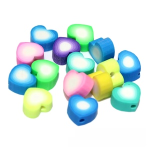 1000 pièces de perles en argile pour bijoux DIY, perles visage souriant, pour bracelets et colliers, vente en gros, perles en céramique souple et porcelaine - Product Image 1