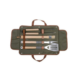 Bolsa de herramientas para barbacoa al aire libre, bolsa portátil de acero inoxidable para cubiertos de barbacoa, bolsa de accesorios personalizable para picnic y barbacoa. - Product Image 2