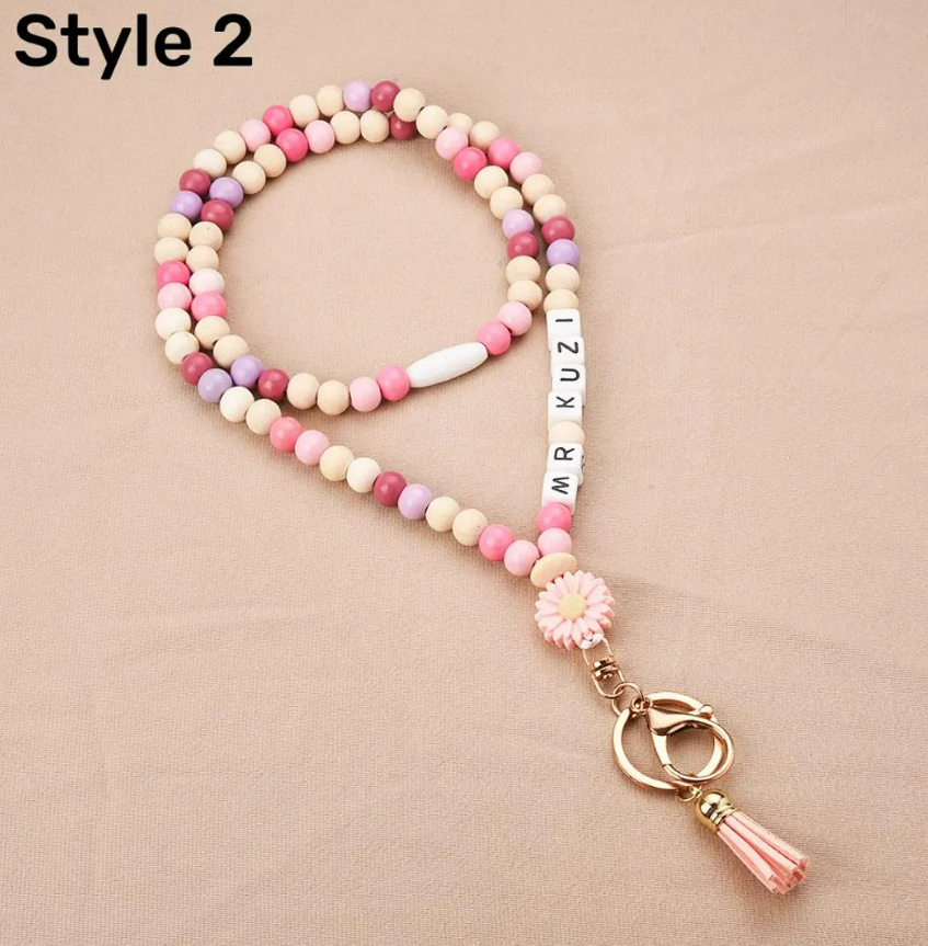 New Hand-woven Cotton Rope Cell Phone Lanyard Bag Lanyard Flower Braided Keychain Lanyard Image 3