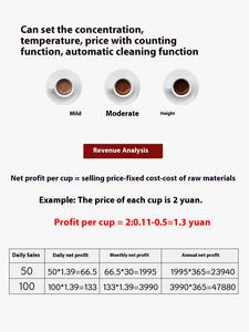 Machine à café commerciale entièrement automatique à pièces paiement par code QR équipement industriel intégré de <span class=keywords><strong>soja</strong></span> de thé au lait froid chaud - Product Image 2