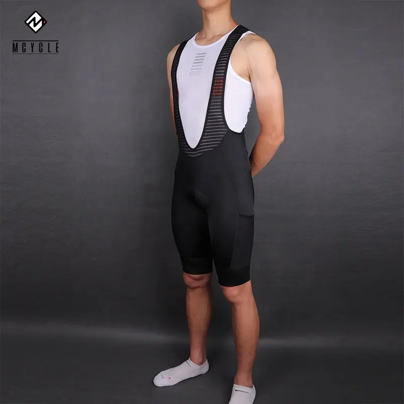 Unique Cycling bib short with four pocket horizontal strap for hot sell