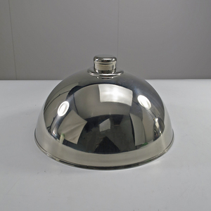 Coperchio a Cupola in Acciaio Inox Dorato Rinforzato per Piatti da Ristorante con Manico - Product Image 6