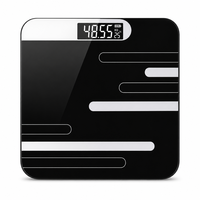 Balance numérique en verre trempé de haute précision avec grand écran LCD pour le suivi du poids et le fitness à domicile (vente en gros)
