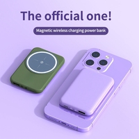 OEM/ODM Nouvellement conçu 5000mAh magnétique portable léger mini charge sans fil 5000mAh MINI banque de puissance