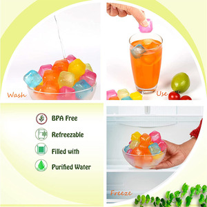 Confezione da 24 cubetti di ghiaccio riutilizzabili in plastica, pietre per whisky per feste - Product Image 6