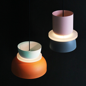 <span class=keywords><strong>Lampadario</strong></span> a Sospensione LED Moderno in Acrilico Stile Macaron <span class=keywords><strong>Arancione</strong></span> e Bianco per Soggiorno/Studio/Camera da Letto Sala da Pranzo Illuminazione Decorativa - Product Image 4