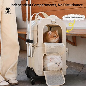 Sac à dos portable et écologique pour <span class=keywords><strong>chien</strong></span> et chat avec fermeture éclair, en nylon solide, pliable, capacité 15 kg, pour les voyages avec animaux de compagnie, personnalisable - Product Image 6