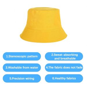 Custom <b>Bucket</b> <b>Hats</b> Reversible for <b>Men</b> Unisex High Quality Polyester Solid Color Plain Blank <b>Hat</b> Embroidery logo <b>Bucket</b> <b>Hat</b> Print - Product Image 3