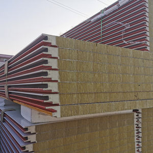 Panel <span class=keywords><strong>de</strong></span> pared sándwich <span class=keywords><strong>de</strong></span> lana <span class=keywords><strong>de</strong></span> roca con <span class=keywords><strong>bandas</strong></span> <span class=keywords><strong>de</strong></span> borde <span class=keywords><strong>de</strong></span> poliuretano con Panel <span class=keywords><strong>de</strong></span> pared sándwich ignífugo <span class=keywords><strong>de</strong></span> 50mm para Granero - Product Image 4