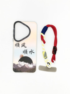 Porte-clés avec cordon noir, perle bleue et crochet en forme de T pour sangles de téléphone portable, couleurs mélangées - Product Image 6