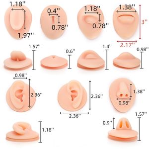 Piel de Silicona para Prácticas de Piercing Corporal, Oído, Nariz, Labios, Modelo de Simulación Suave y Flexible, Suministros para Tatuajes - Product Image 2