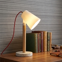 Lampe de table de style européen étude veilleuse intérieure lampe de bureau en céramique unique avec base en terrazzo lampe de lecture de bureau