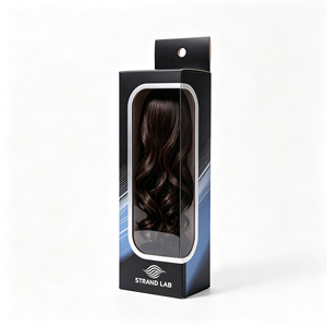 Boîtes en papier personnalisées de luxe avec impression de logo pour accessoires de perruque, emballage d'extensions de cheveux avec fenêtre transparente - Product Image 5