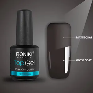 RONIKI Bestseller Soak-Off-Nagellack Eigenmarke No-Wiping mattiertes Oberteil