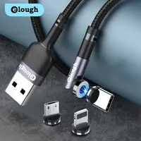 Elough Top verkauf 540 grad magnetische schnelle ladekabel 3 in 1 usb 2.4A usb kabel für micro telefon