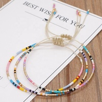 Bracelets Miyuki réglables de style Boho pour dames Bracelets d'amitié en petites perles avec bijoux de mode