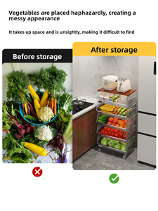 Étagère de rangement multi-niveaux pour cuisine, étagère d'angle sur pied, nouveau panier à légumes, organisateur multifonctionnel - Product Image 4
