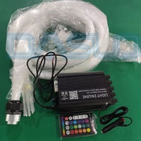 Lumières LED à fibres optiques 16W RGBW effet étoile filante scintillante, fibres de 3M, IP44, télécommande, pour plafond de voiture et plafonnier