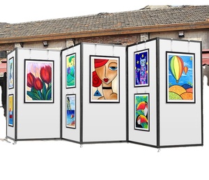 NGHỆ THUẬT mô-đun Gallery Bảng hiển thị di chuyển gấp phân vùng nghệ thuật triển lãm trưng bày đứng bán buôn - Product Image 1