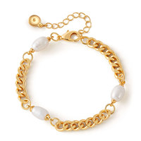 Nouvelle collection de bracelets élégants en pierres naturelles et perles, faits à la main, avec chaîne épaisse, pour femmes, bijoux pour les vacances d'été