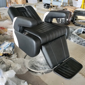Silla de peluquería de lujo moderna, silla de <span class=keywords><strong>Barbar</strong></span> antigua clásica con cuero sintético para barbería y salón de belleza - Product Image 3