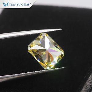 Diamante <span class=keywords><strong>Moissanite</strong></span> Sintetico Tianyu Gems Certificato GRA, Gemma Colorata OEM Personalizzata, Taglio Radiant, Giallo Vivace, <span class=keywords><strong>Moissanite</strong></span> Sfusa - Product Image 2