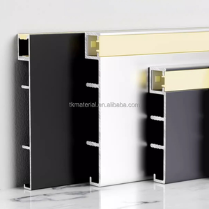 TK moderne lumière LED plinthe lumineuse Installation facile en alliage d'aluminium matériaux de quincaillerie de construction accessoires de sol d'hôtel lampe - Product Image 5