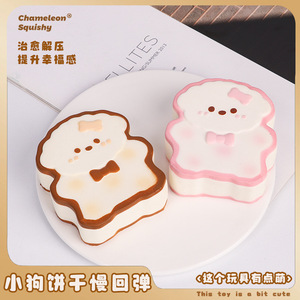 Chameleon Slow Rebound Puppy Biscuit <b>Squishy</b> 8.2x9.5x3.2cm Soft Stress Relief Toy For Kids And Adults - Product Image 5