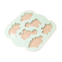 Neues DIY6 Slot Silikon Dinosaurier Reiskuchen form Rechteckiges Backwerk zeug für Babynahrung