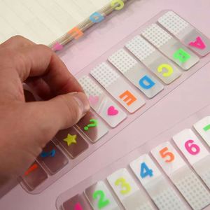 Transparent Creative Personalized Music Note <b>Sticky</b> Notes Alphabet <b>Label</b> Index Classification for Back-to-School Essentials Memo - Product Image 3