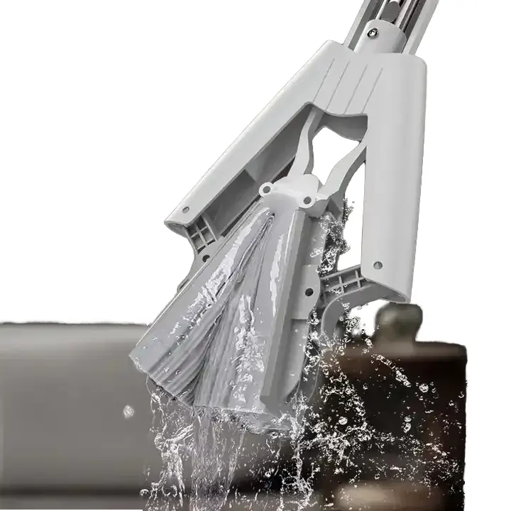 Sihirli kolu ile mikrofiber PVA paspas uzatılabilir düz paspas kafası ev temizlik araçları Spin & döndür özelliği ev su kullanımı