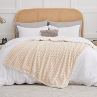 Épais et chaud réversible super doux luxueux Sherpa polaire couverture en peluche