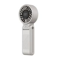 Ventilateur électrique portable pliable haute vitesse avec affichage numérique, recharge USB, sans télécommande