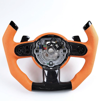 Volant de course F1 en fibre de carbone forgée miniature, en cuir, en forme de D, à 3 branches, diamètre standard, pour Cooper S R50-R59 F54-F60