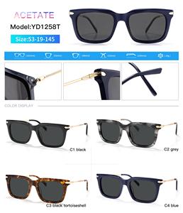 Lunettes <span class=keywords><strong>de</strong></span> <span class=keywords><strong>soleil</strong></span> rectangulaires <span class=keywords><strong>de</strong></span> haute qualité unisexes en acétate et métal, monture intégrale, UV400 polarisées, durables, <span class=keywords><strong>marque</strong></span> SARA, <span class=keywords><strong>grossiste</strong></span> <span class=keywords><strong>de</strong></span> luxe en Chine - Product Image 2