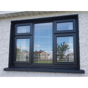 Ventana Corredera de PVC Negra con Diseño Moderno, Insonorizada y Resistente al Viento, para Hotel y Sala de Estar - Product Image 1