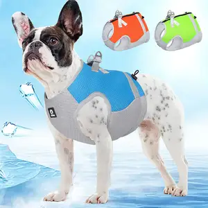 Köpek yaz soğutma yeleği küçük orta köpekler için köpek koşum ayarlanabilir yansıtıcı yelek tutuşunu sıcak evcil hayvan serinletme ceket