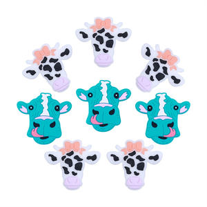 Cuentas sueltas de silicona a granel de animales de dibujos animados personalizados, cuentas masticables de silicona suave para bebés, cuentas focales de silicona al por mayor para la fabricación de bolígrafos - Product Image 4