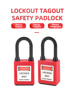 QVAND 38mm isolation sécurité verrouillage manille cadenas à clé identique maître serrures sécurité industrielle marque meilleur cadenas rouge - Product Image 3