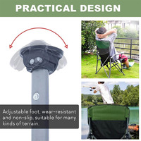 Chaise de plage pliante amovible à dossier haut Design moderne en acier avec Carton Oxford Camping Pêche Activités de plein air Jardins Parcs