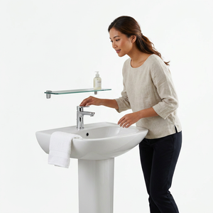 Advanced ceramic laundry sink pedestal basin 570x495x865mm bathroom washtub porcelain washing clothes basin rutu set for utility - Product Image 3