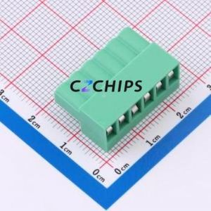 MXHT396K-3.96-06P-GN01-Cu-S-A Plug-in Terminal Block P=3.96mm Connector Plug Screw Fixing 1x6P 3.96mm - Product Image 2