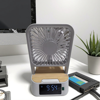 Ventilateur de bureau USB rechargeable, ventilateur de refroidissement d'air en plastique pliable, trois vitesses de vent, alimenté par batterie, installation sur table, fonctionnement en anglais