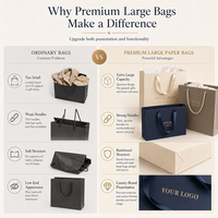 Sac en papier de luxe robuste avec poignée en ruban satiné et autocollants en papier de soie personnalisés pour boutique de vêtements