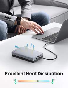 UGREEN sarung Hard Drive eksternal SATA 3.5 inci, penutup untuk SATA SSD <span class=keywords><strong>2</strong></span>.5 inci, HDD Aluminum USB C 3.1 Gen <span class=keywords><strong>2</strong></span> kecepatan tinggi 6Gbps - Product Image 5