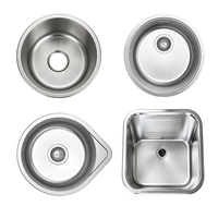 Évier de cuisine en acier inoxydable monobloc noir mat avec garantie longue durée