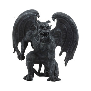 Statue de gargouille en bronze de grande taille, provenant d'une usine, pour bâtiment, sculpture de gargouilles gothiques à vendre - Product Image 4